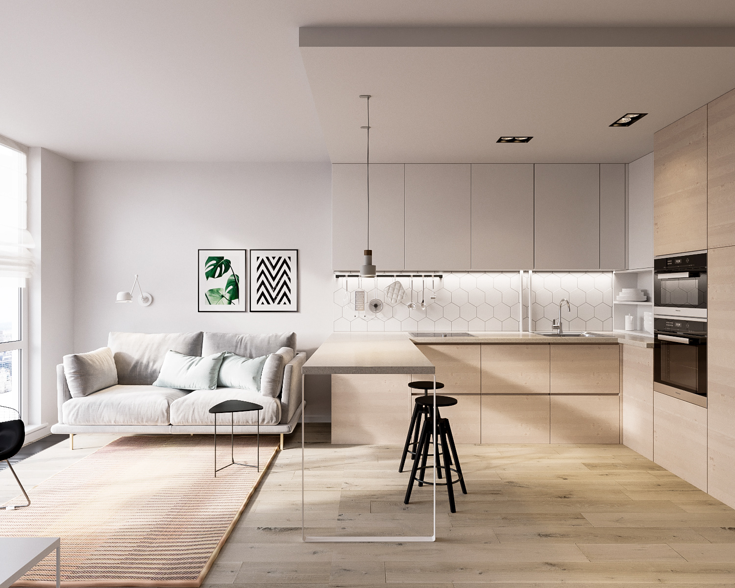 Дизайн кухни-гостиной 2023 – особенности современных интерьеров (36 реальных фото)